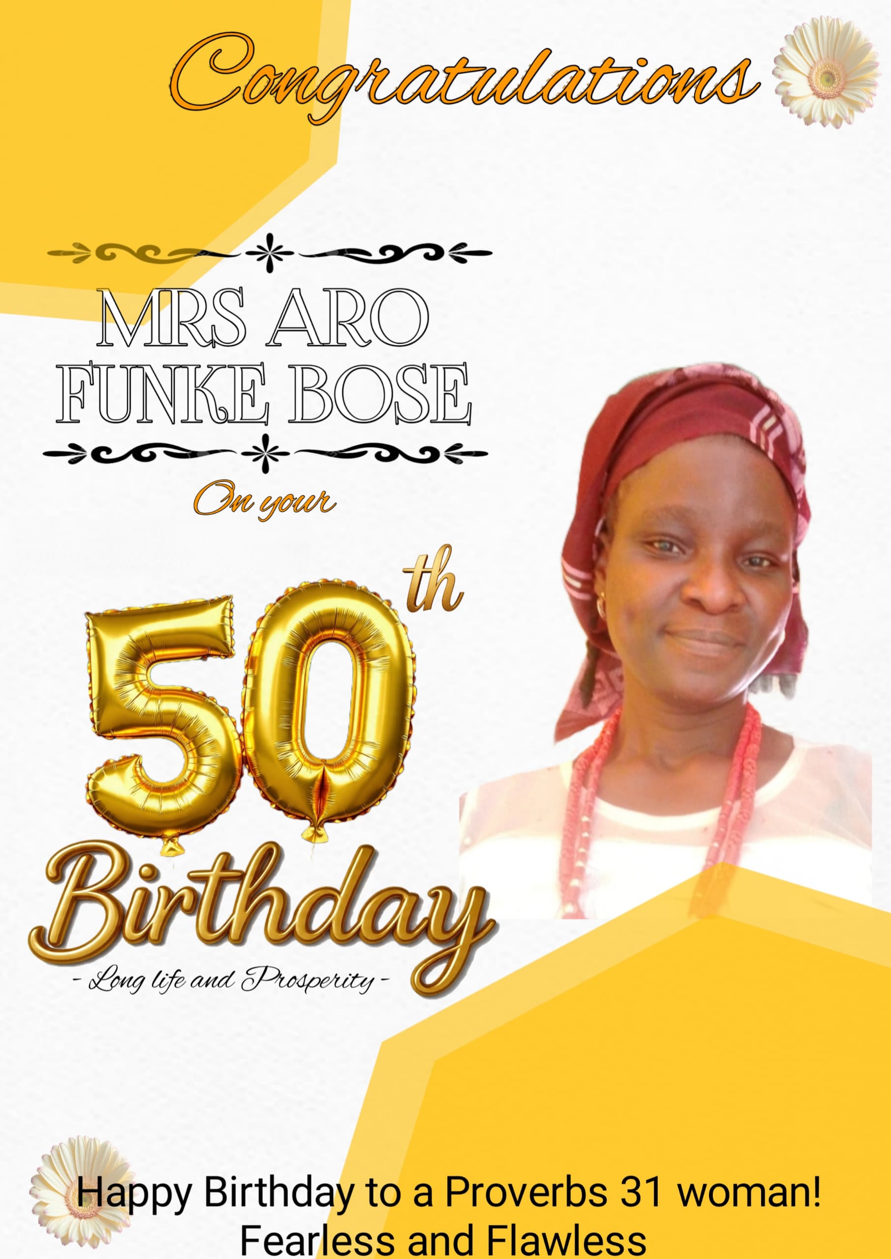 Headmistress 50th Birthday Celebration